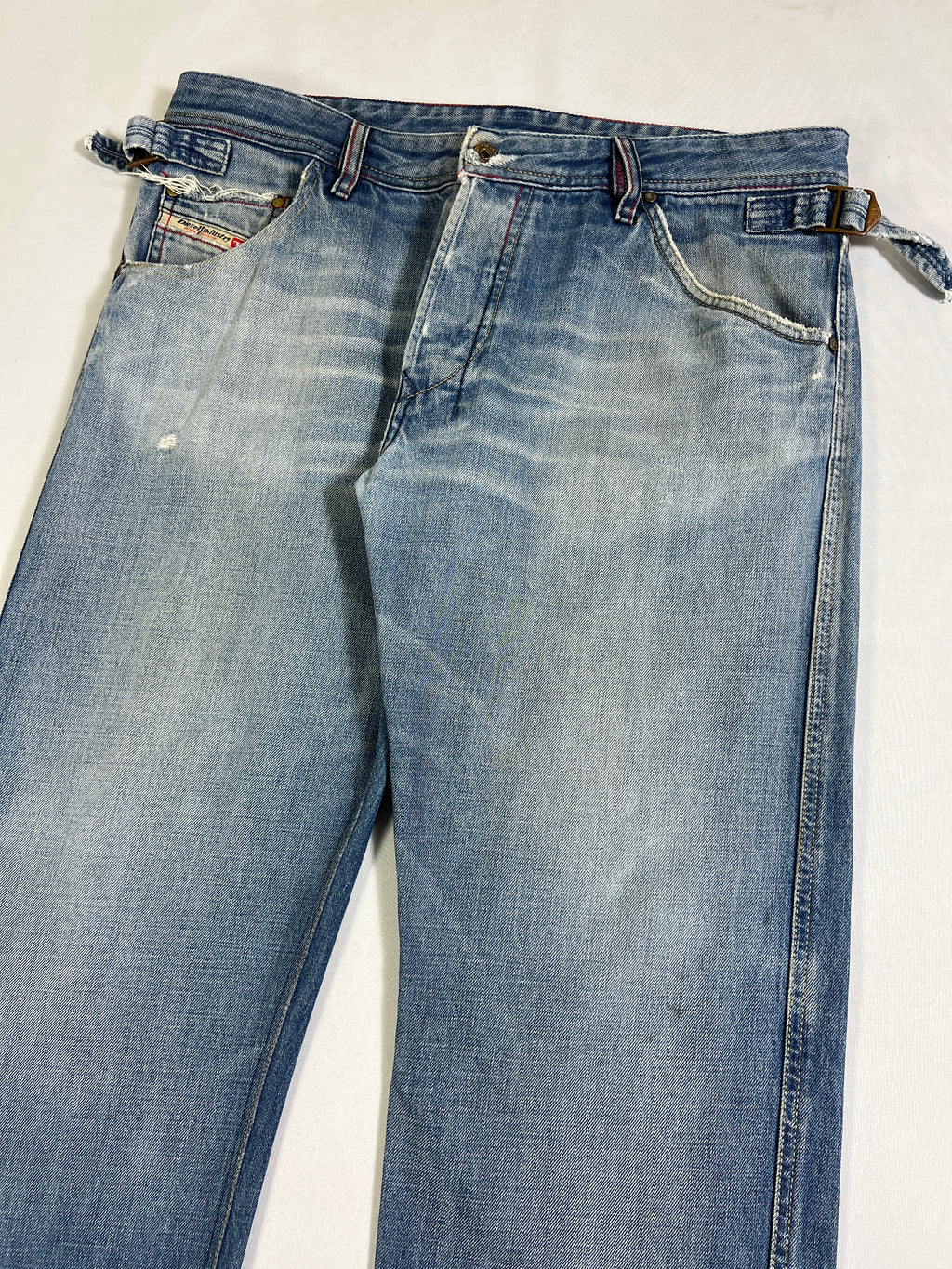 Diesel Relaxed Waist Buckle Button Fly Jeans