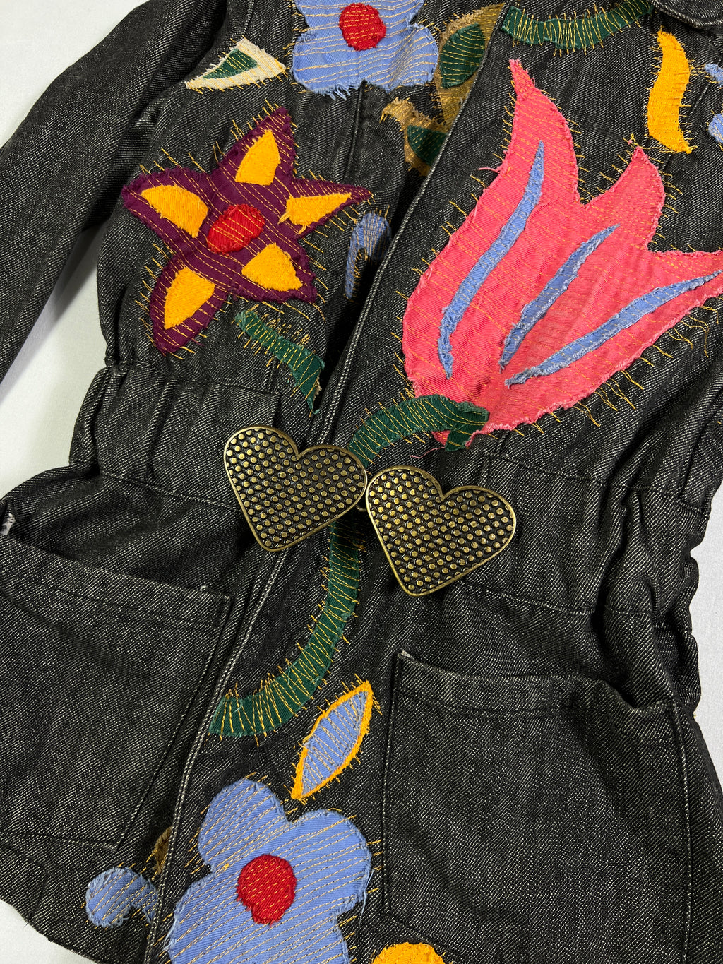 Isabela Capeto Floral Patchwork Jeans Jacket