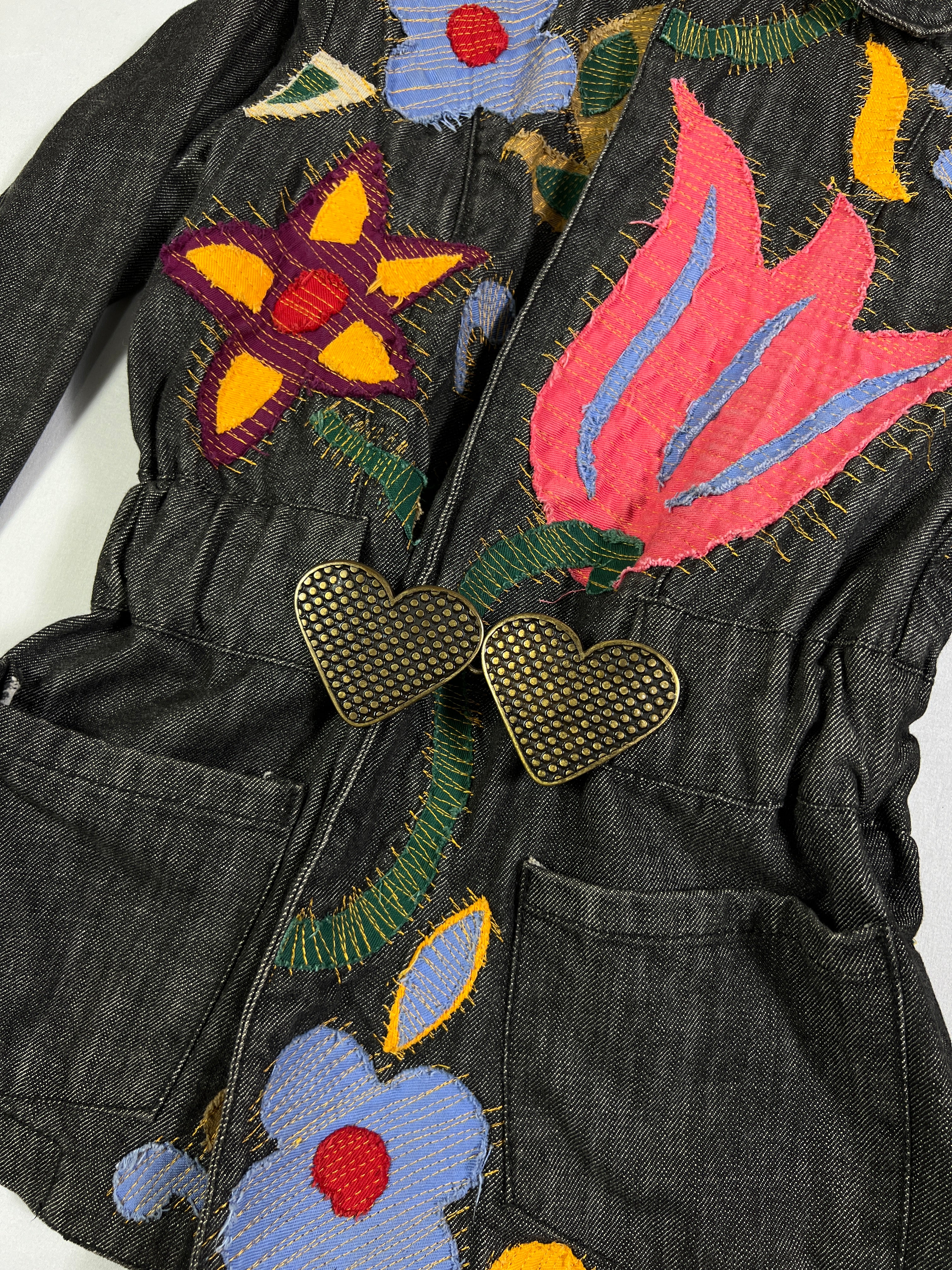 Isabela Capeto Floral Patchwork Jeans Jacket