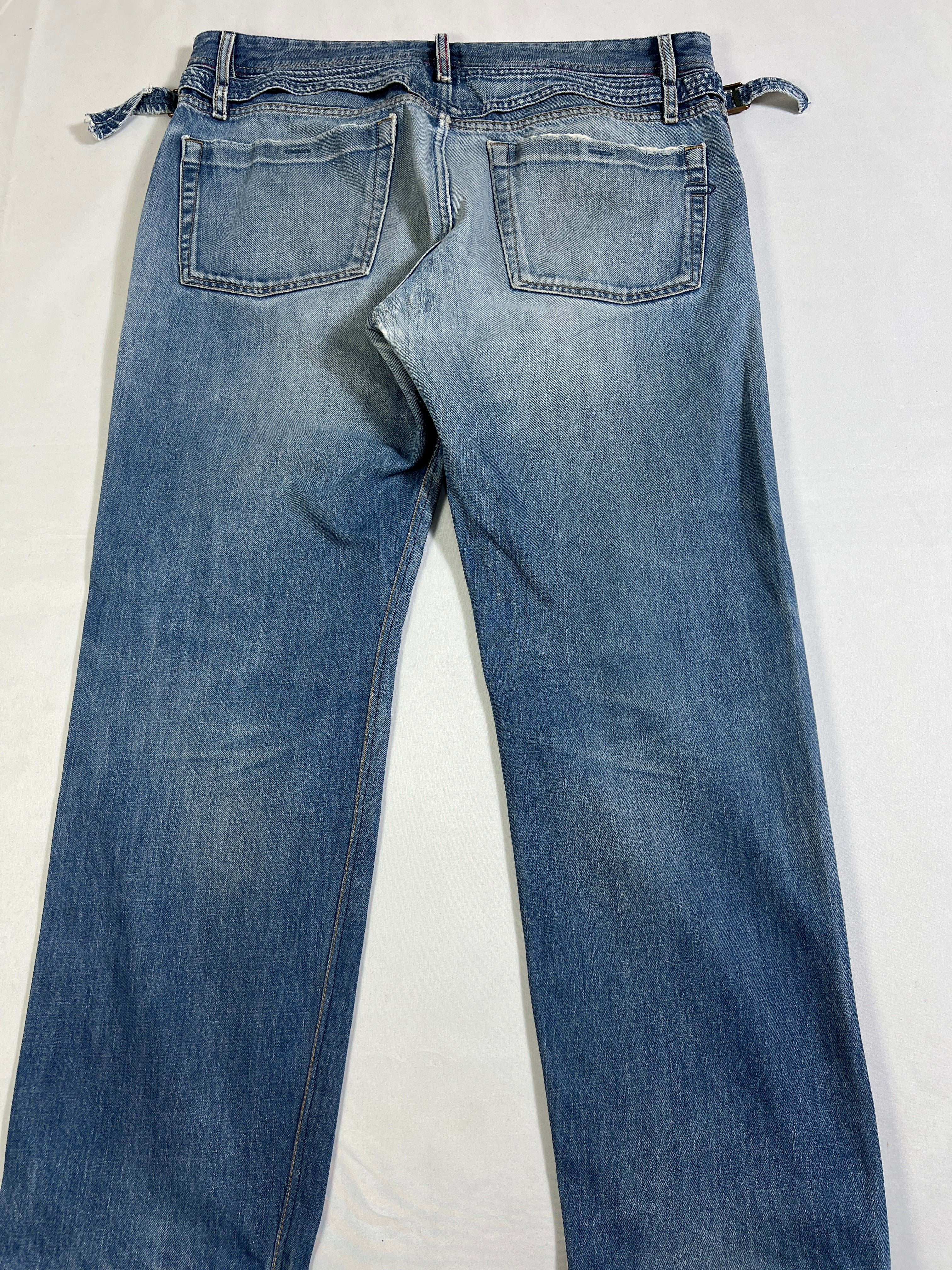 Diesel Relaxed Waist Buckle Button Fly Jeans