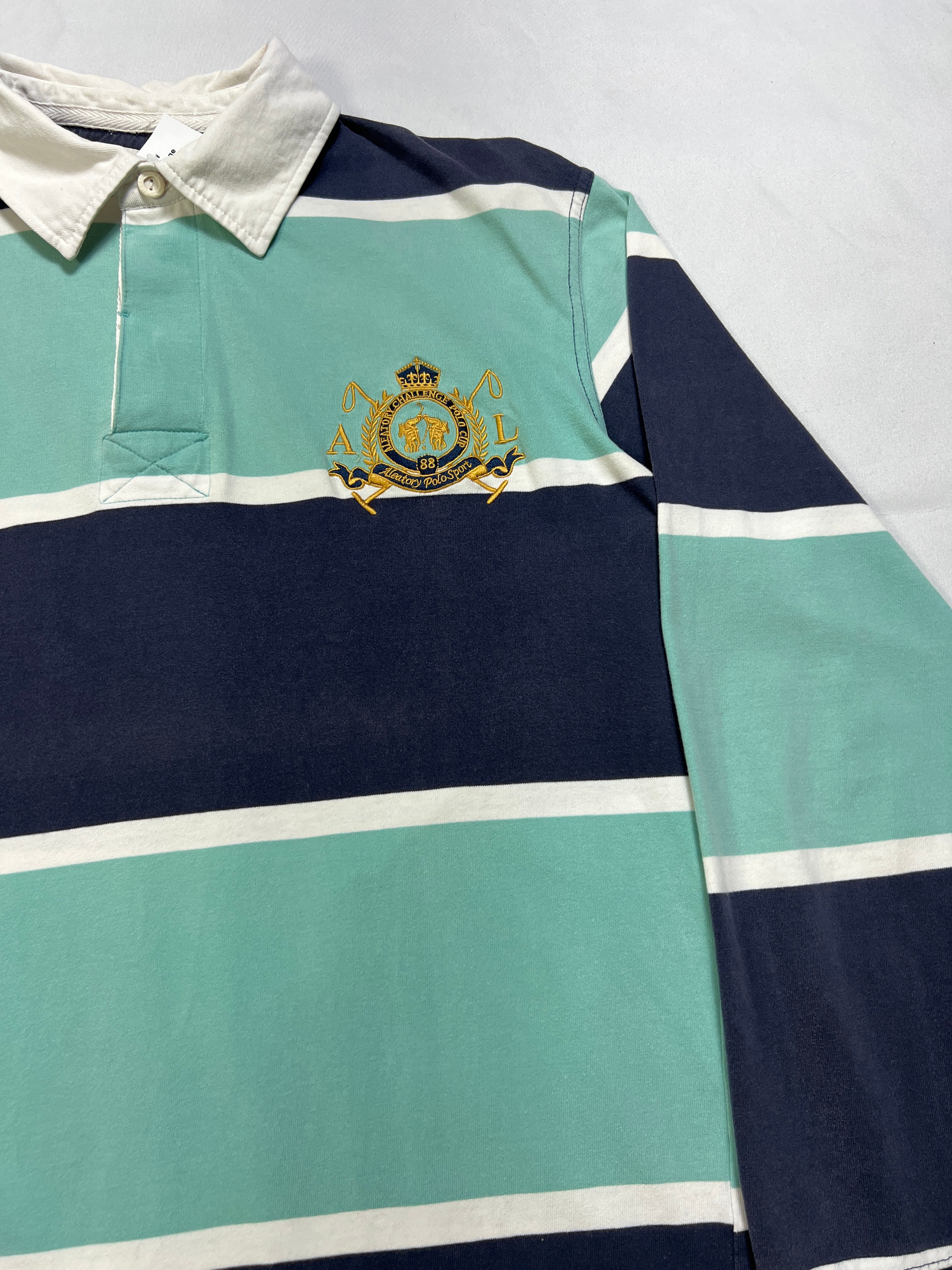 Aleatory Striped Polo Shirt