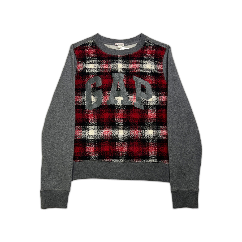 GAP Plaid Wool Crewneck