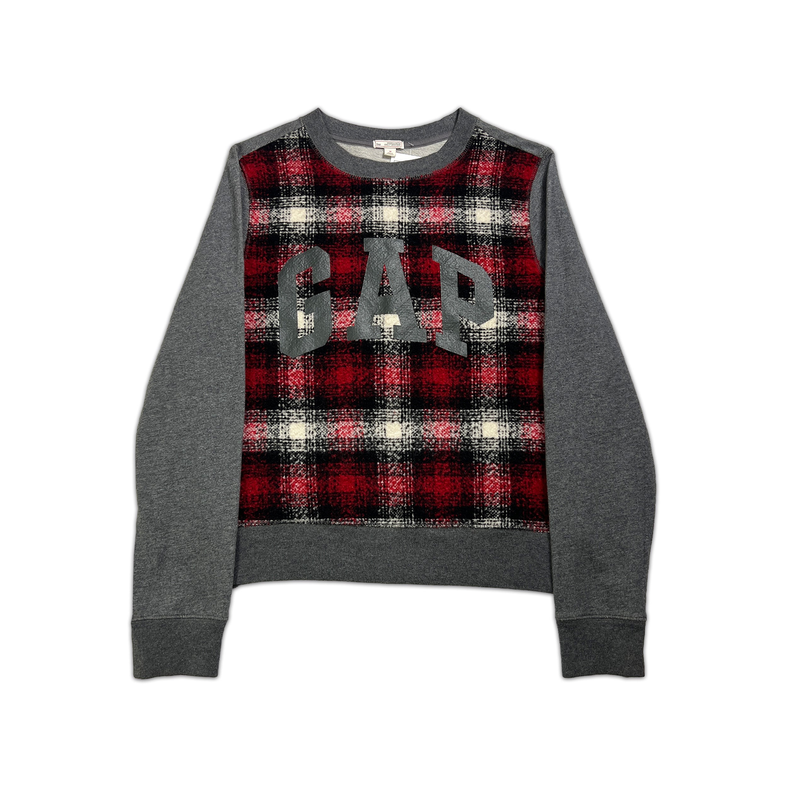 GAP Plaid Wool Crewneck