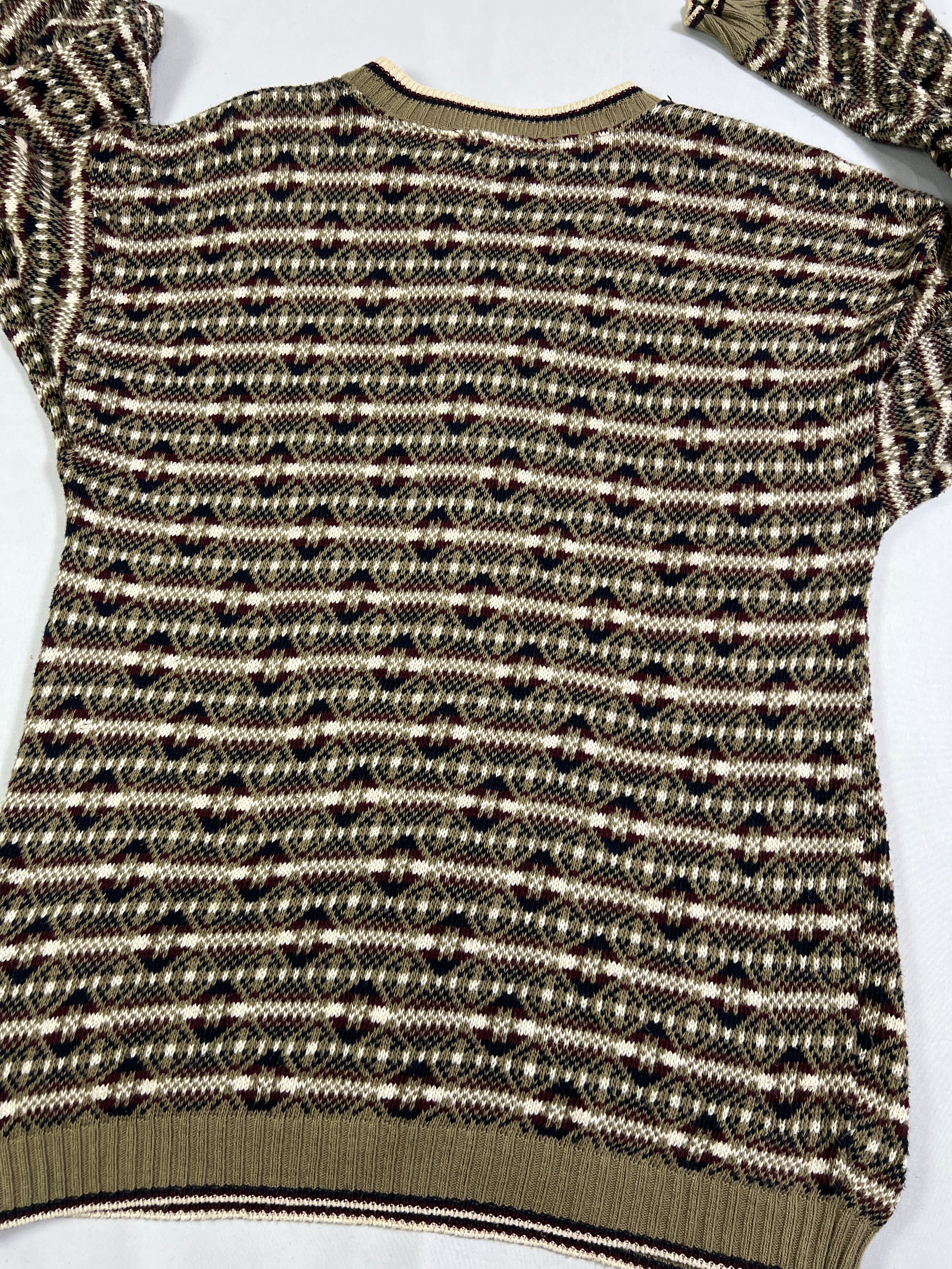 Trader Bay Geometric Pattern Cotton Pullover