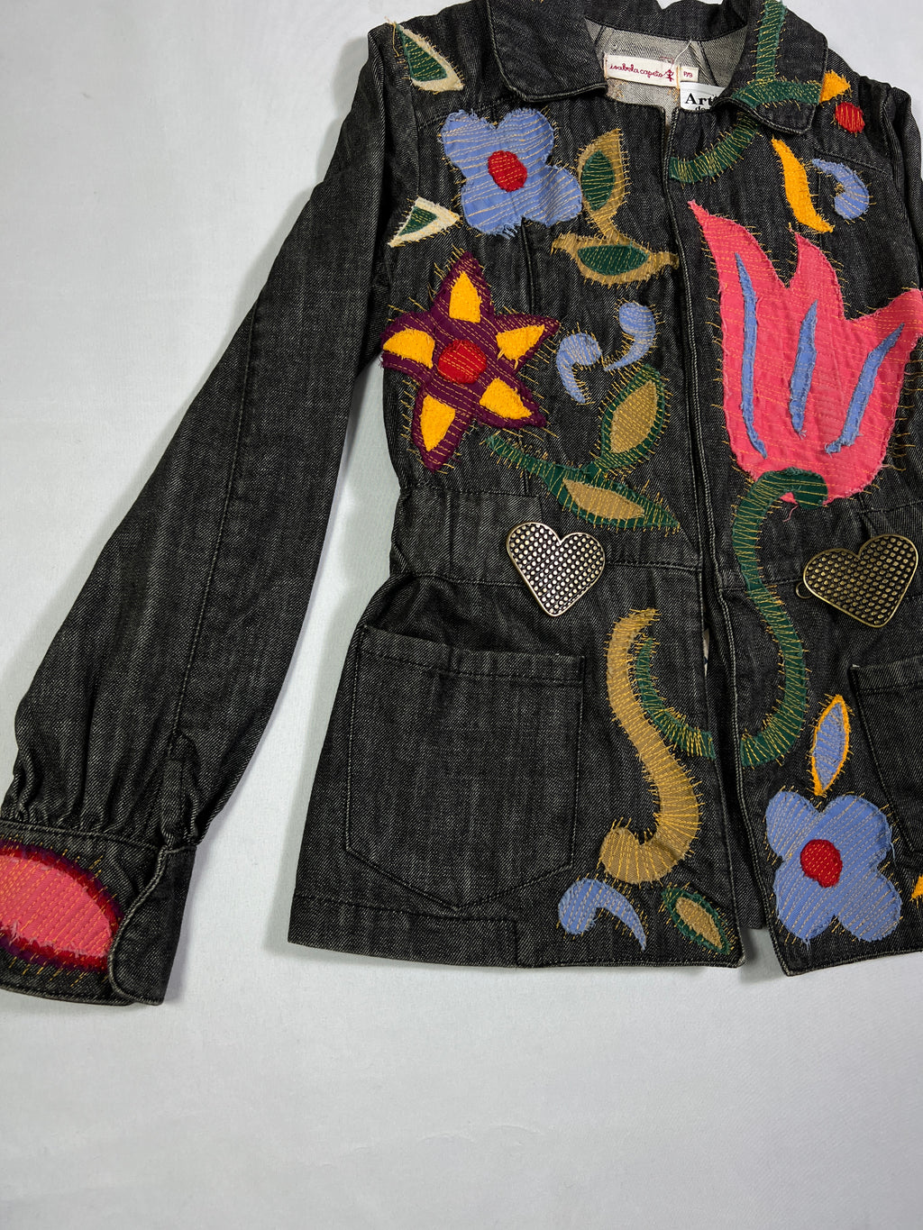 Isabela Capeto Floral Patchwork Jeans Jacket