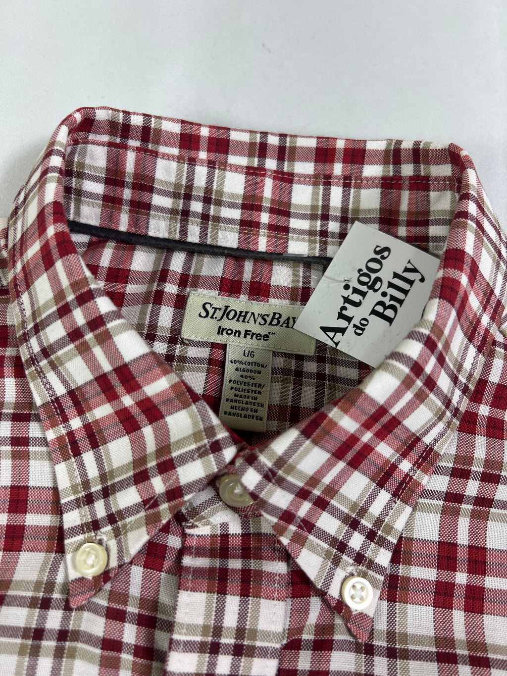 St. John's Bay Iron Free Plaid Shirt
