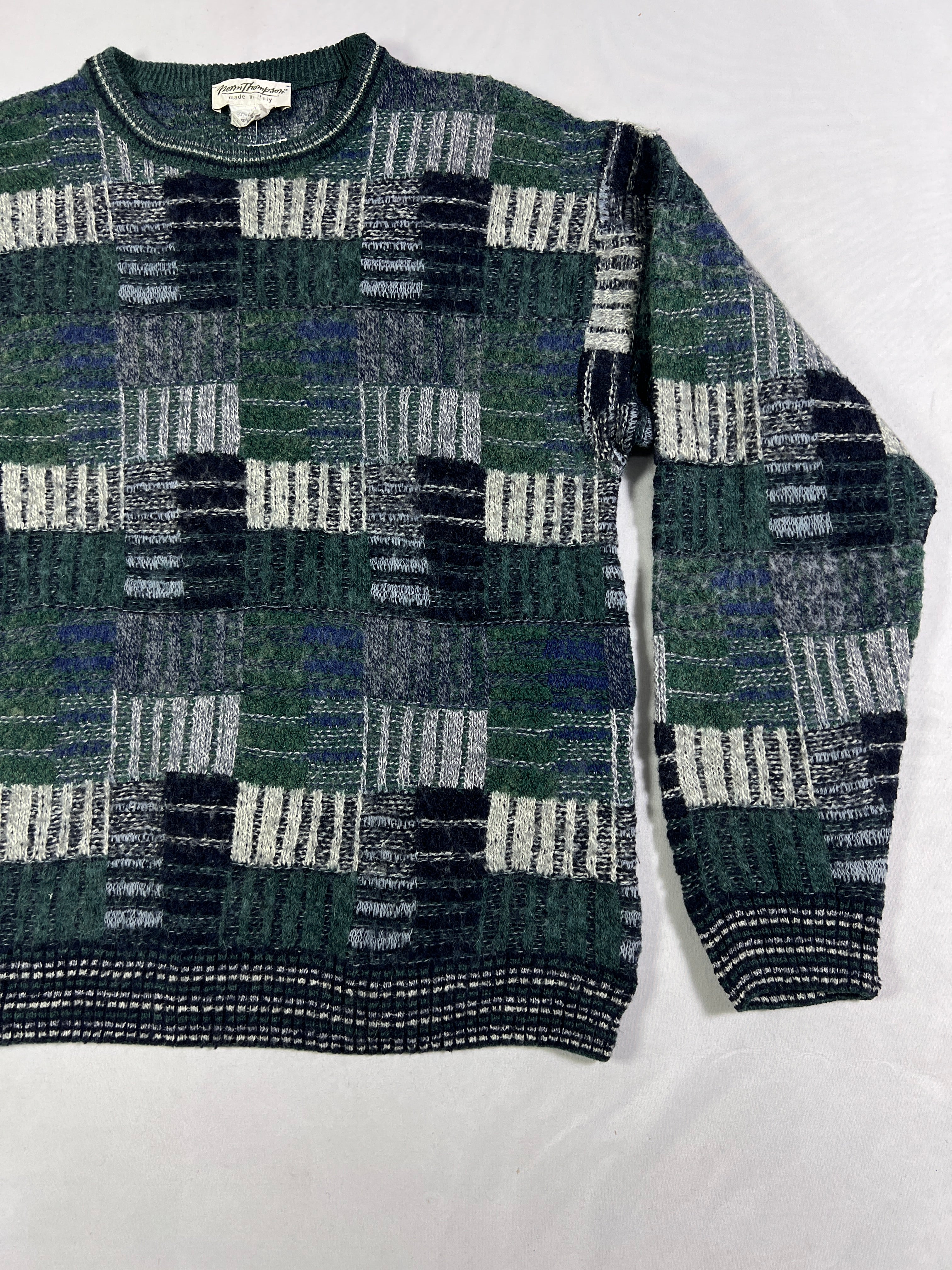 Norm Thompson Wool Patchwork Pullover
