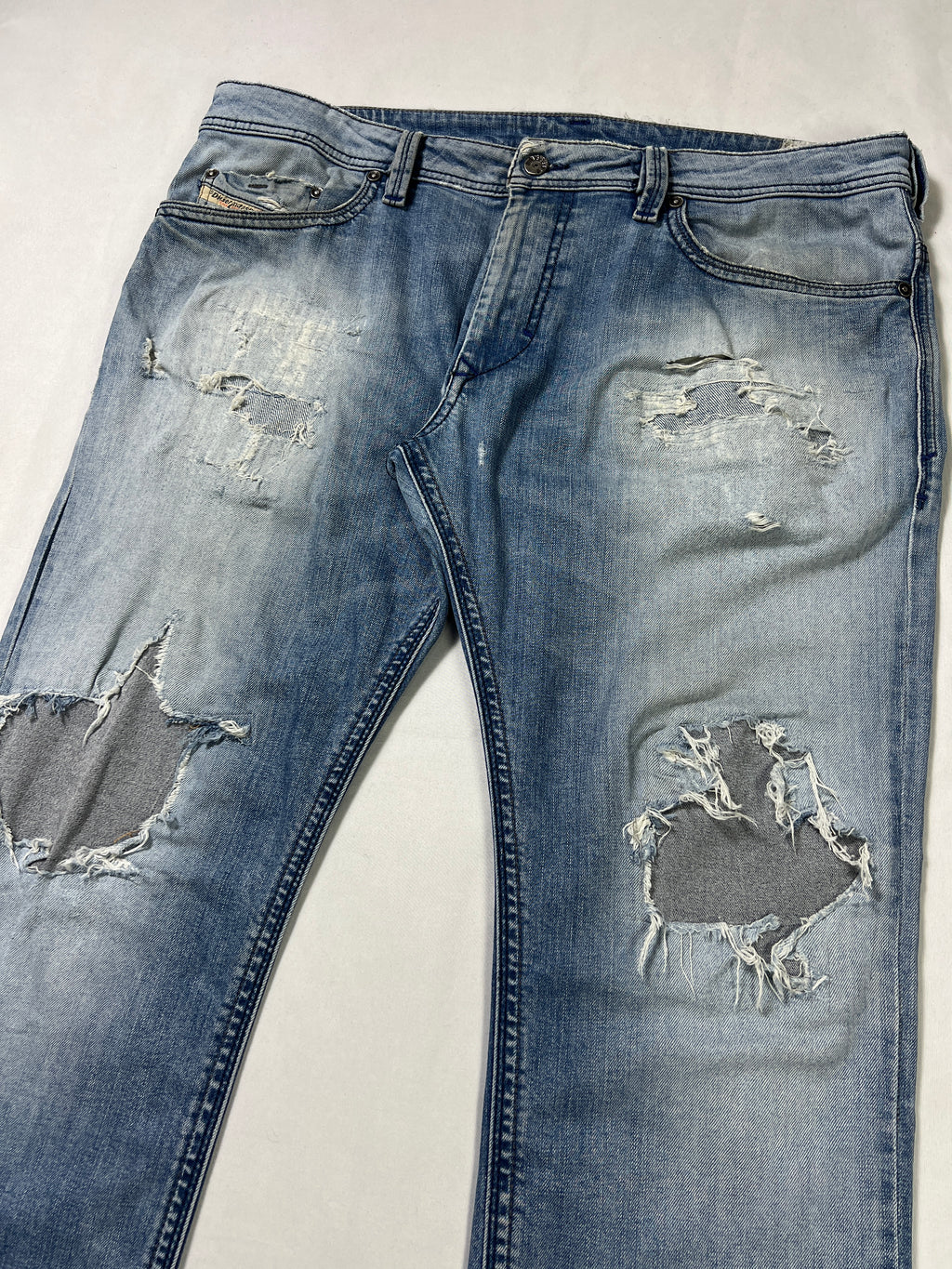 Diesel Thanaz Destroyed Skinny Jeans