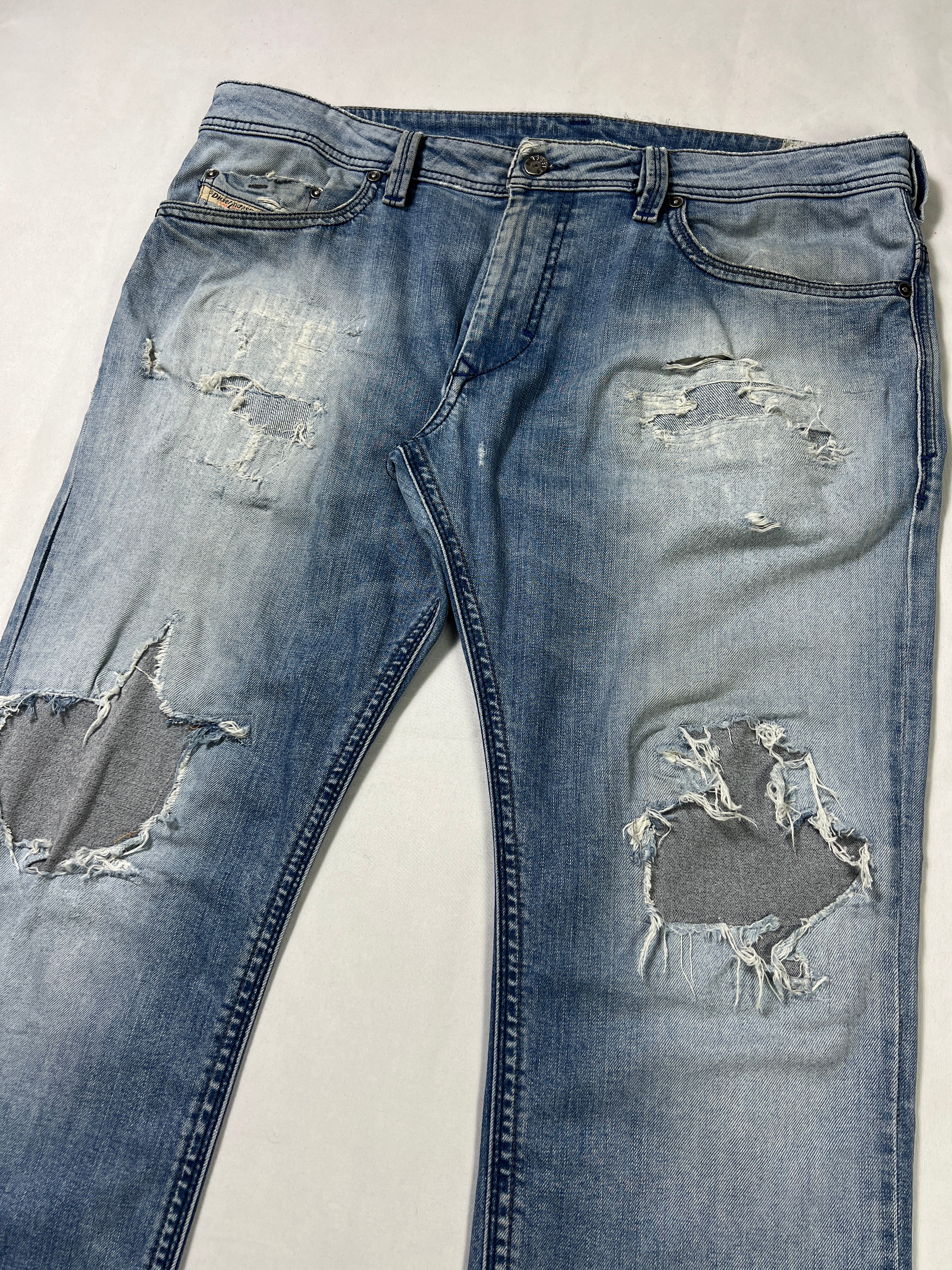 Diesel Thanaz Destroyed Skinny Jeans