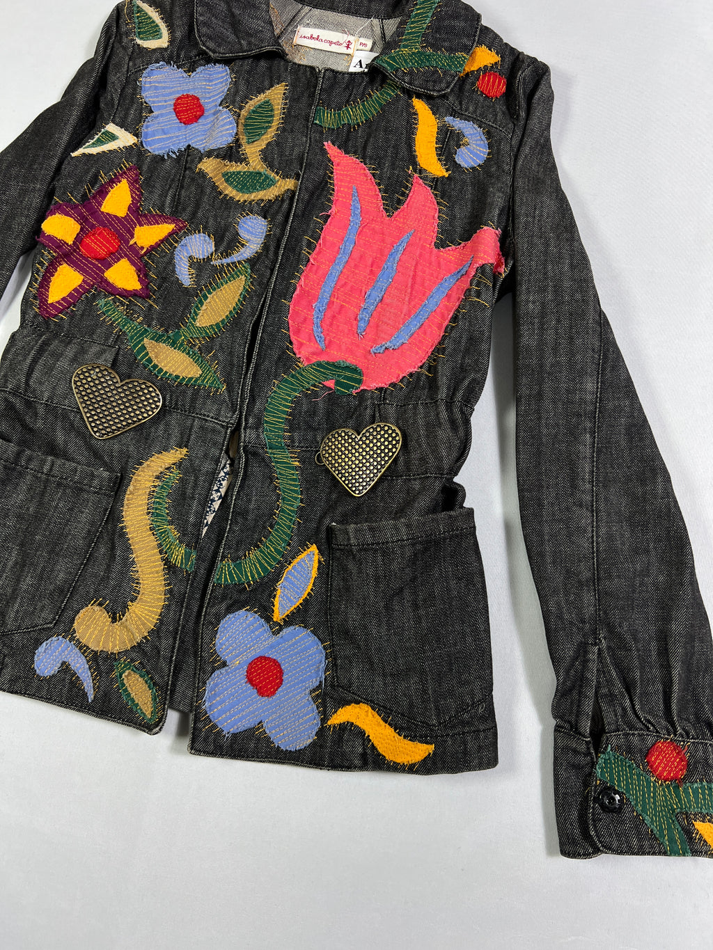 Isabela Capeto Floral Patchwork Jeans Jacket