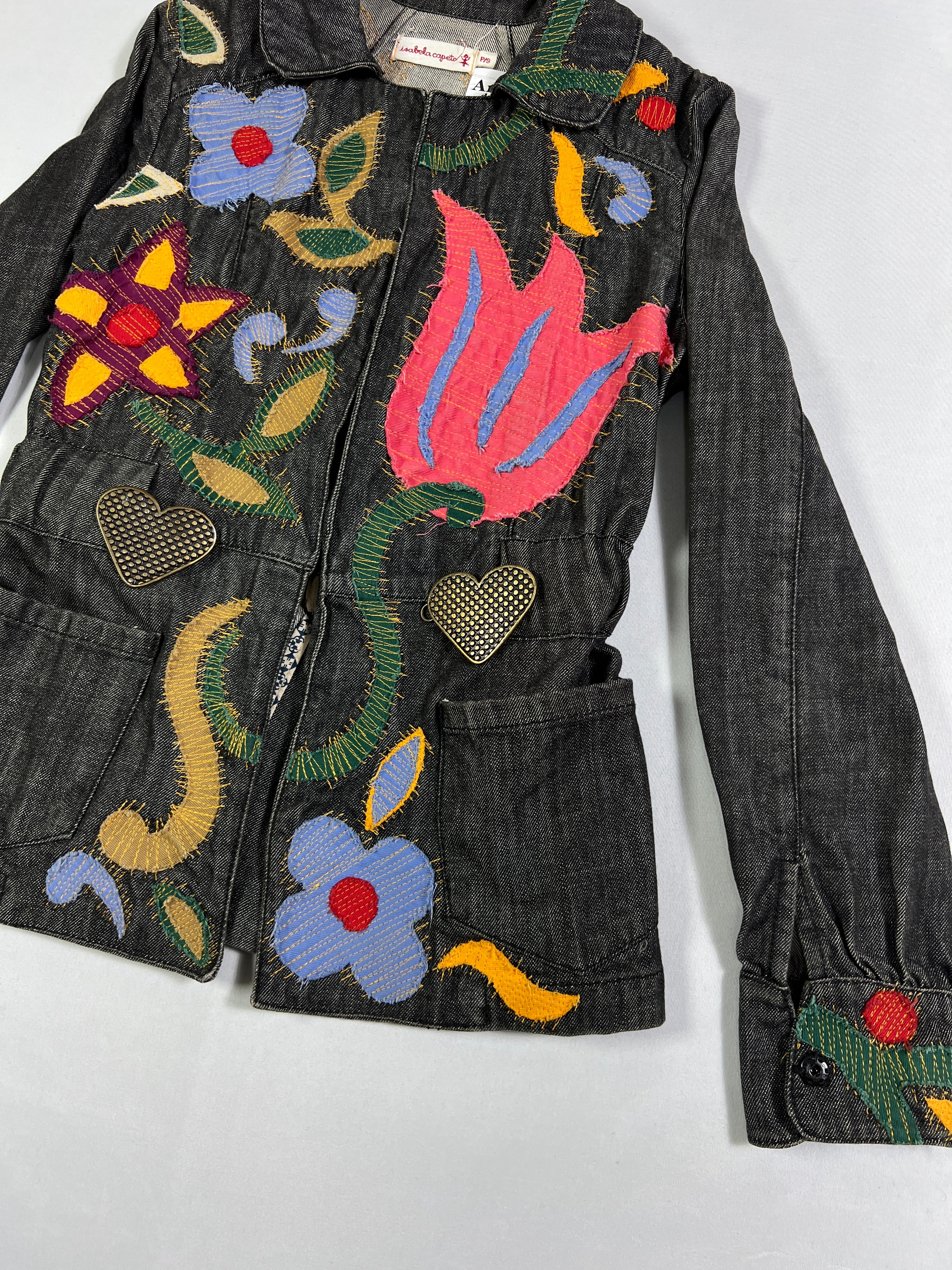 Isabela Capeto Floral Patchwork Jeans Jacket