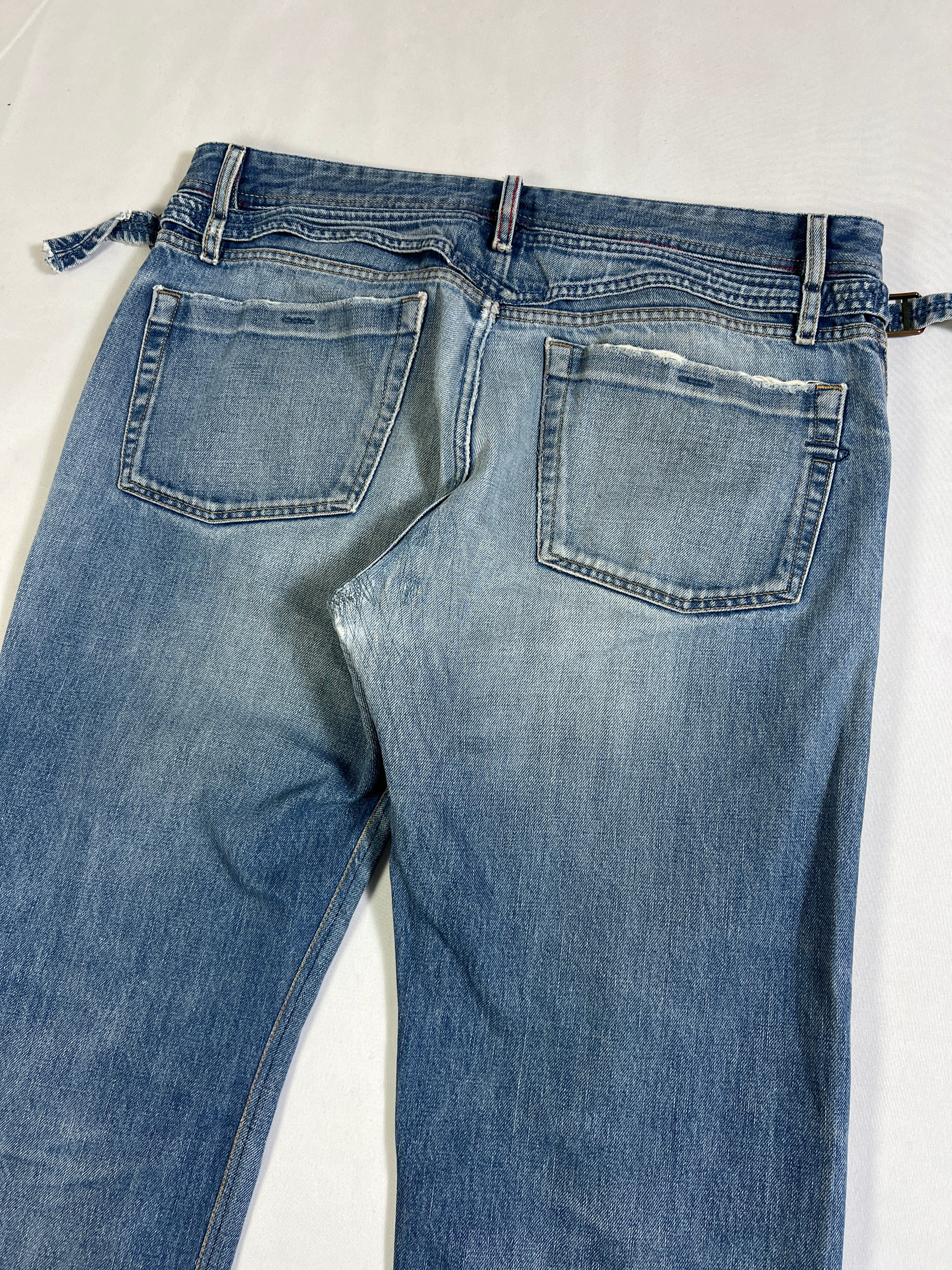 Diesel Relaxed Waist Buckle Button Fly Jeans