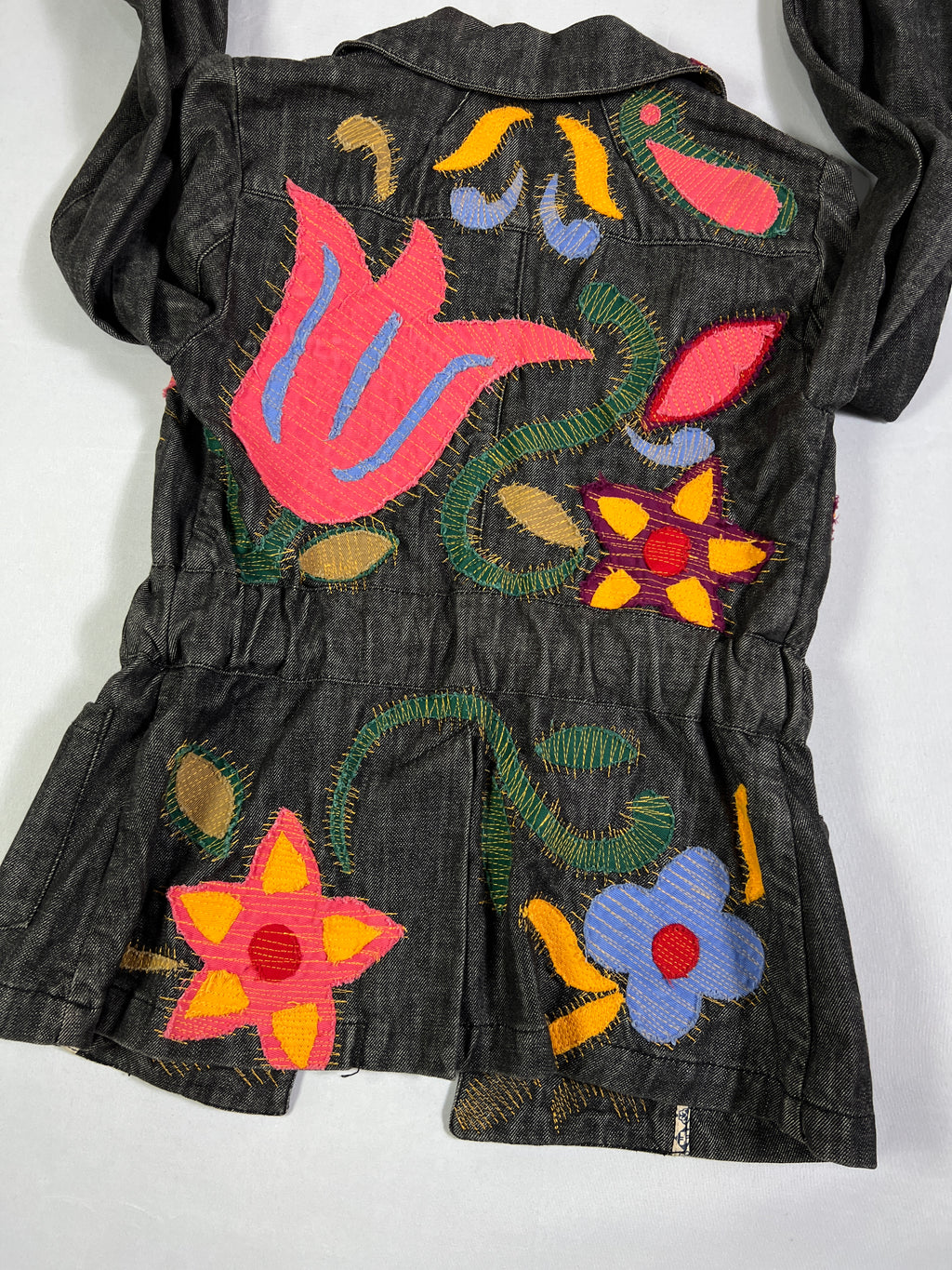 Isabela Capeto Floral Patchwork Jeans Jacket