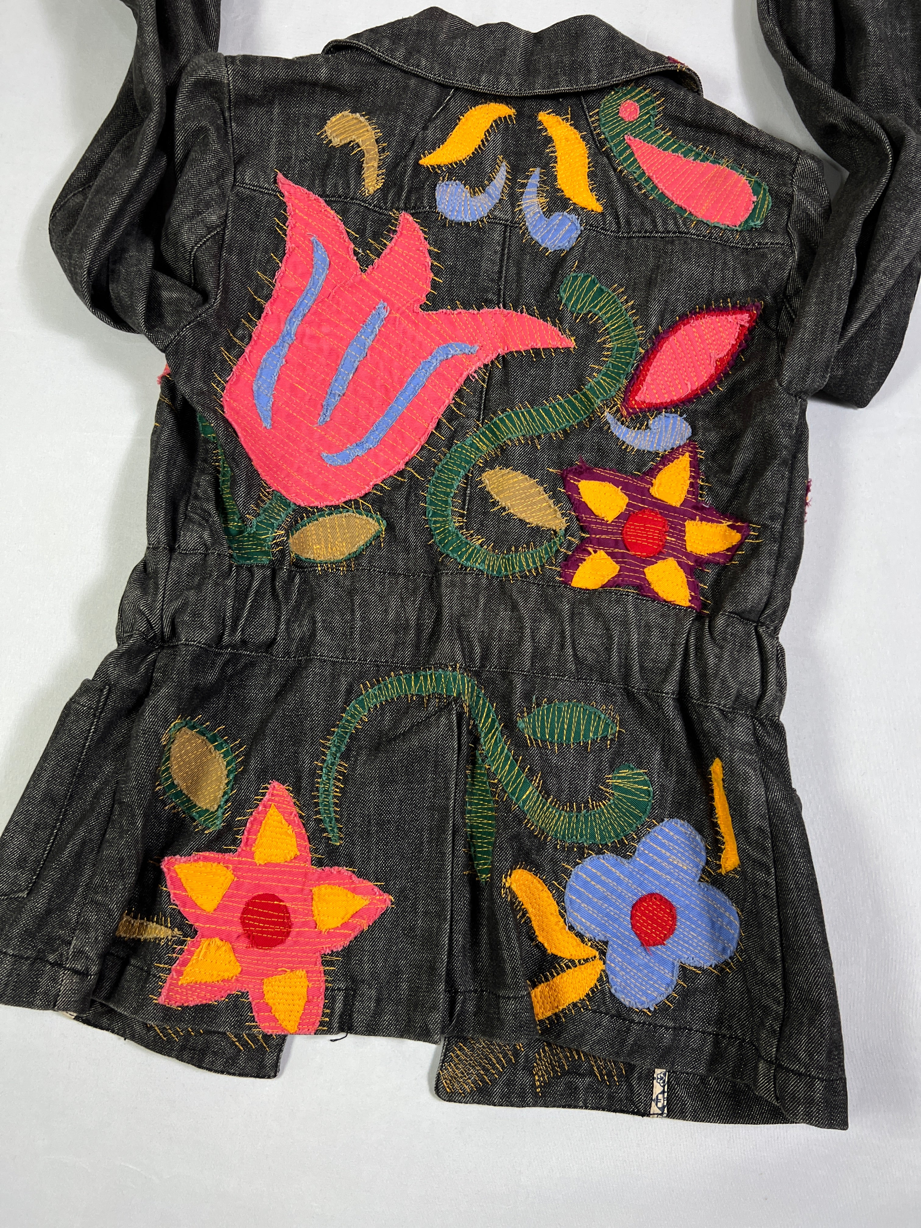 Isabela Capeto Floral Patchwork Jeans Jacket