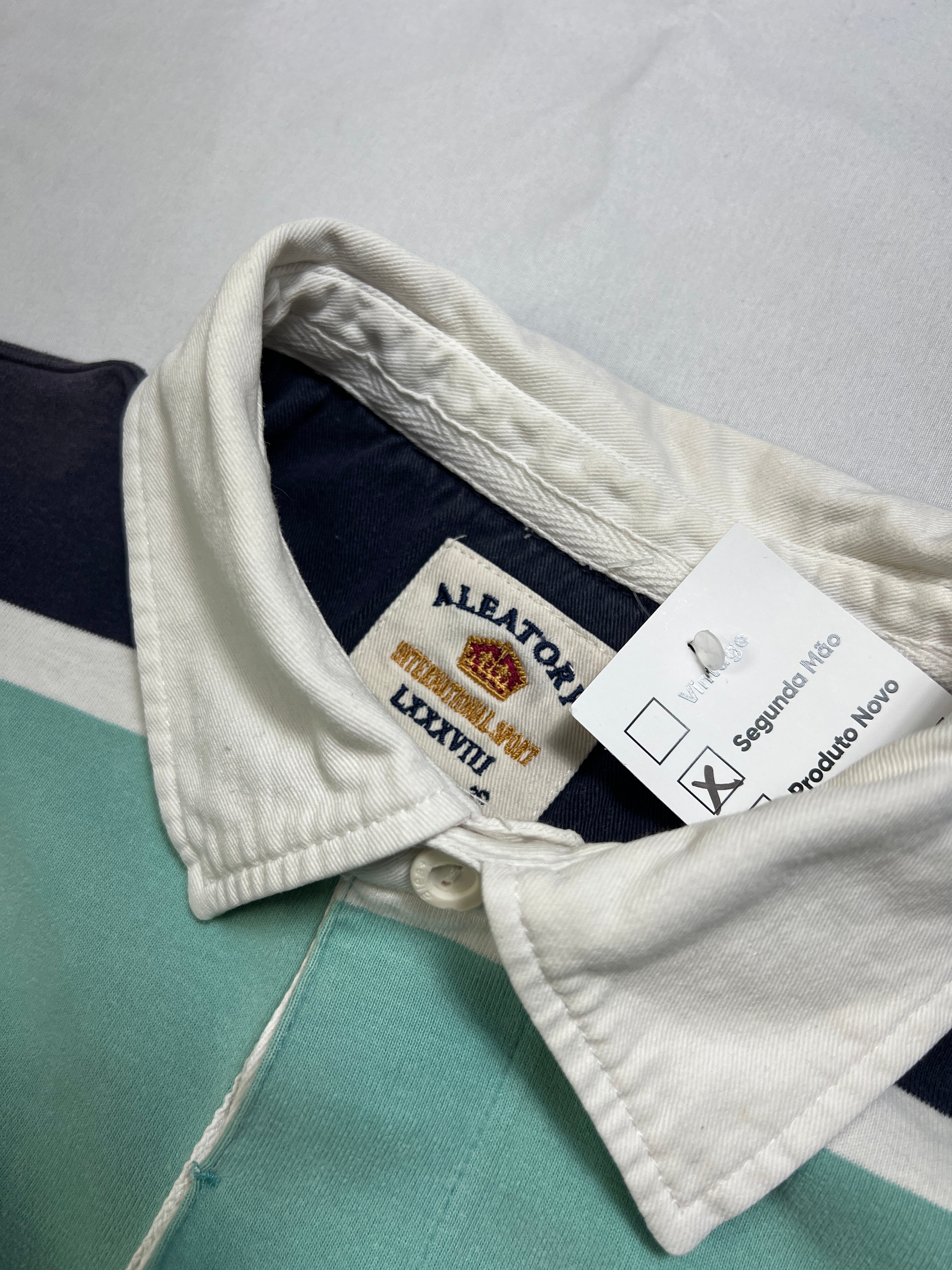 Aleatory Striped Polo Shirt