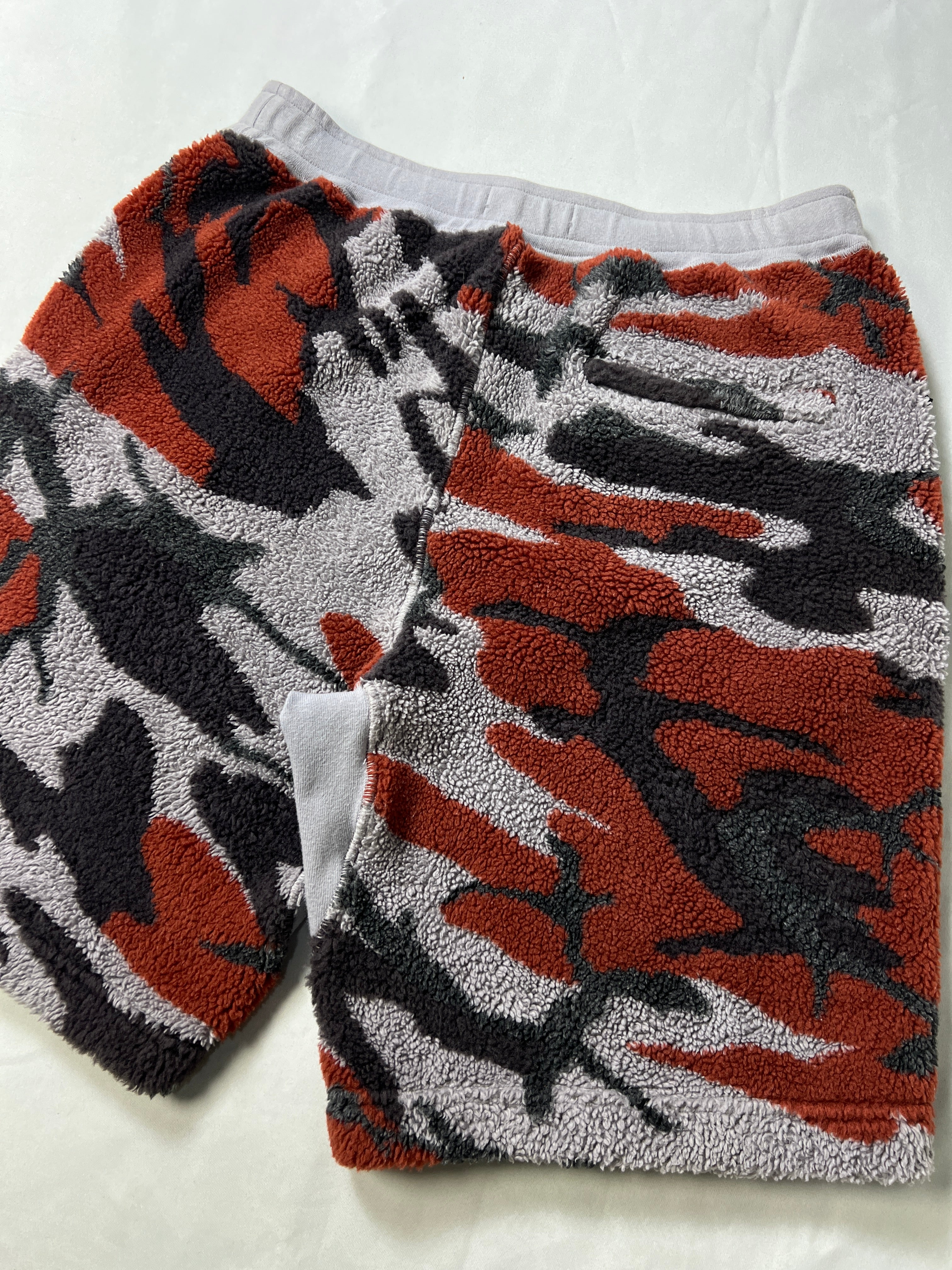 Stone Island Thick Teddy Pile Camo Shorts