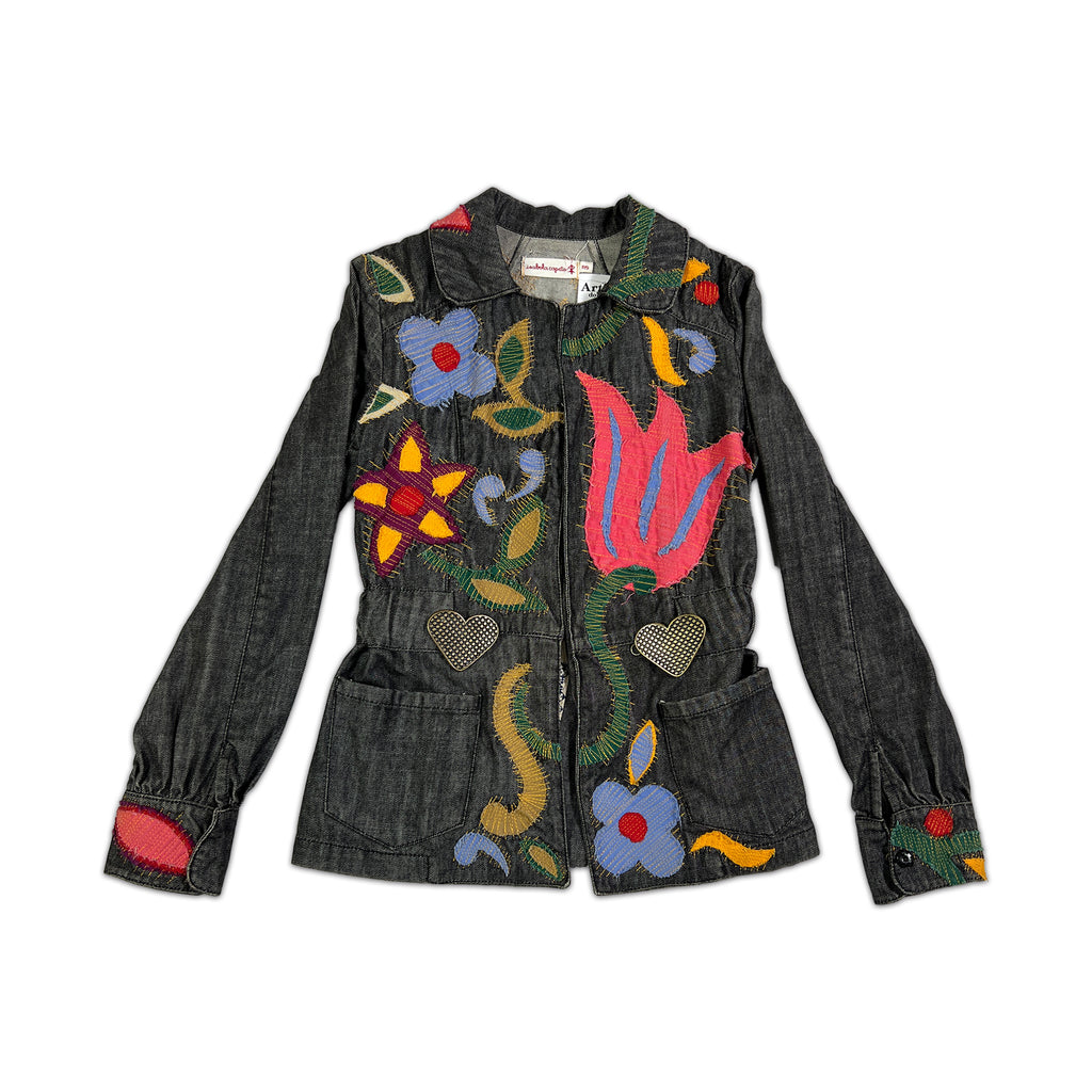 Isabela Capeto Floral Patchwork Jeans Jacket