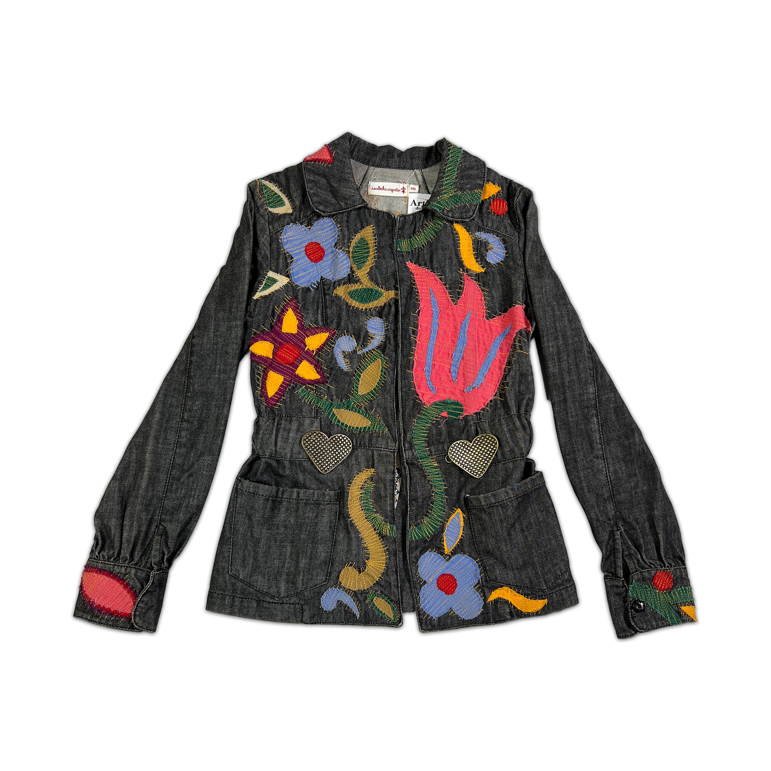 Isabela Capeto Floral Patchwork Jeans Jacket