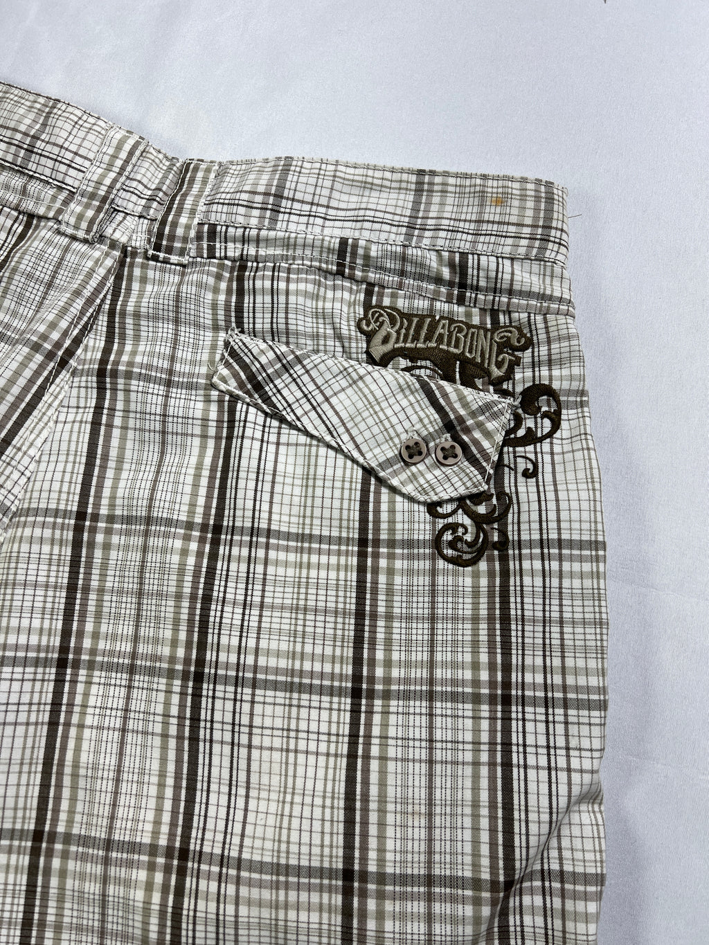 Billabong Plaid Cargo Shorts