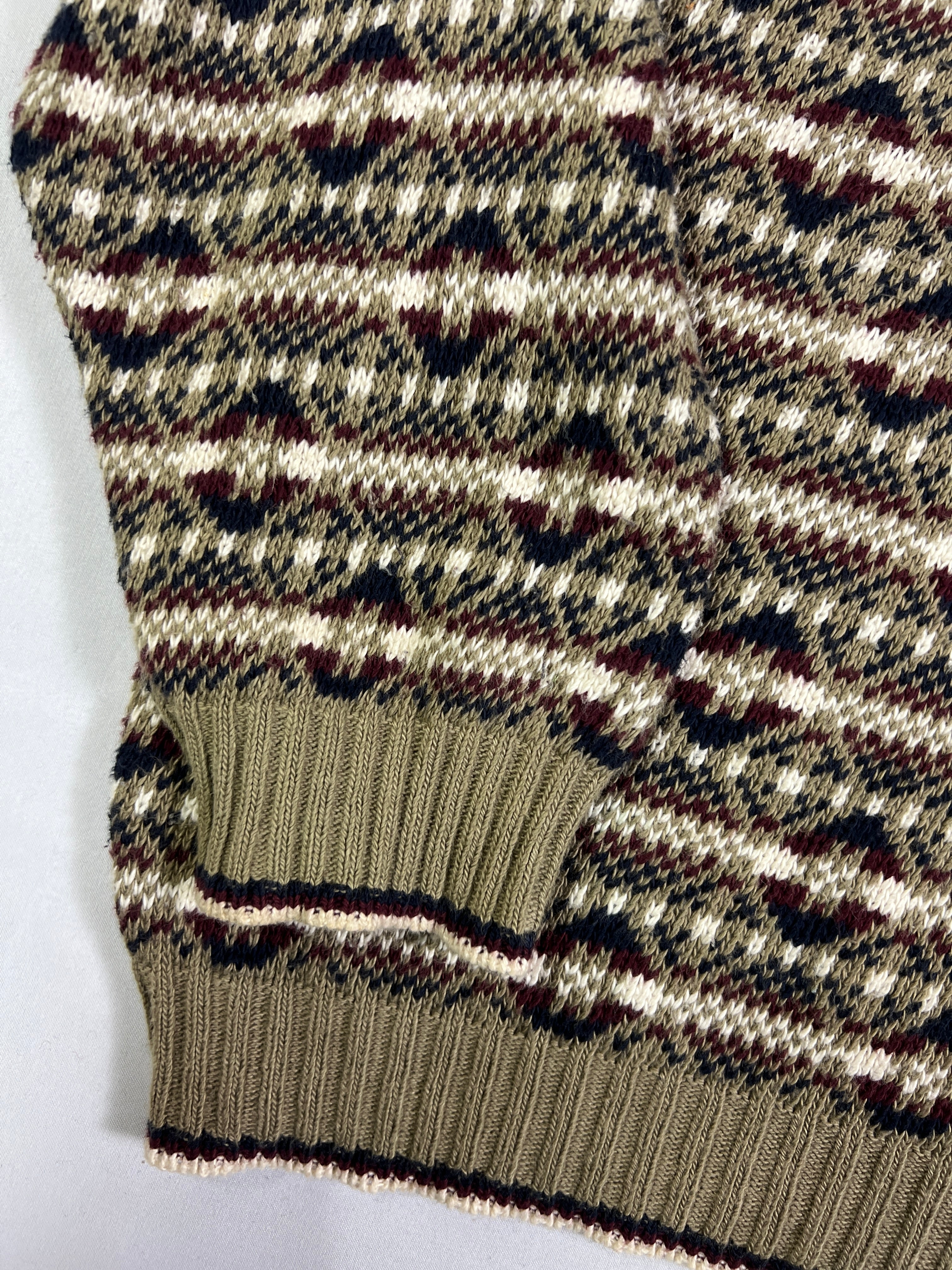 Trader Bay Geometric Pattern Cotton Pullover