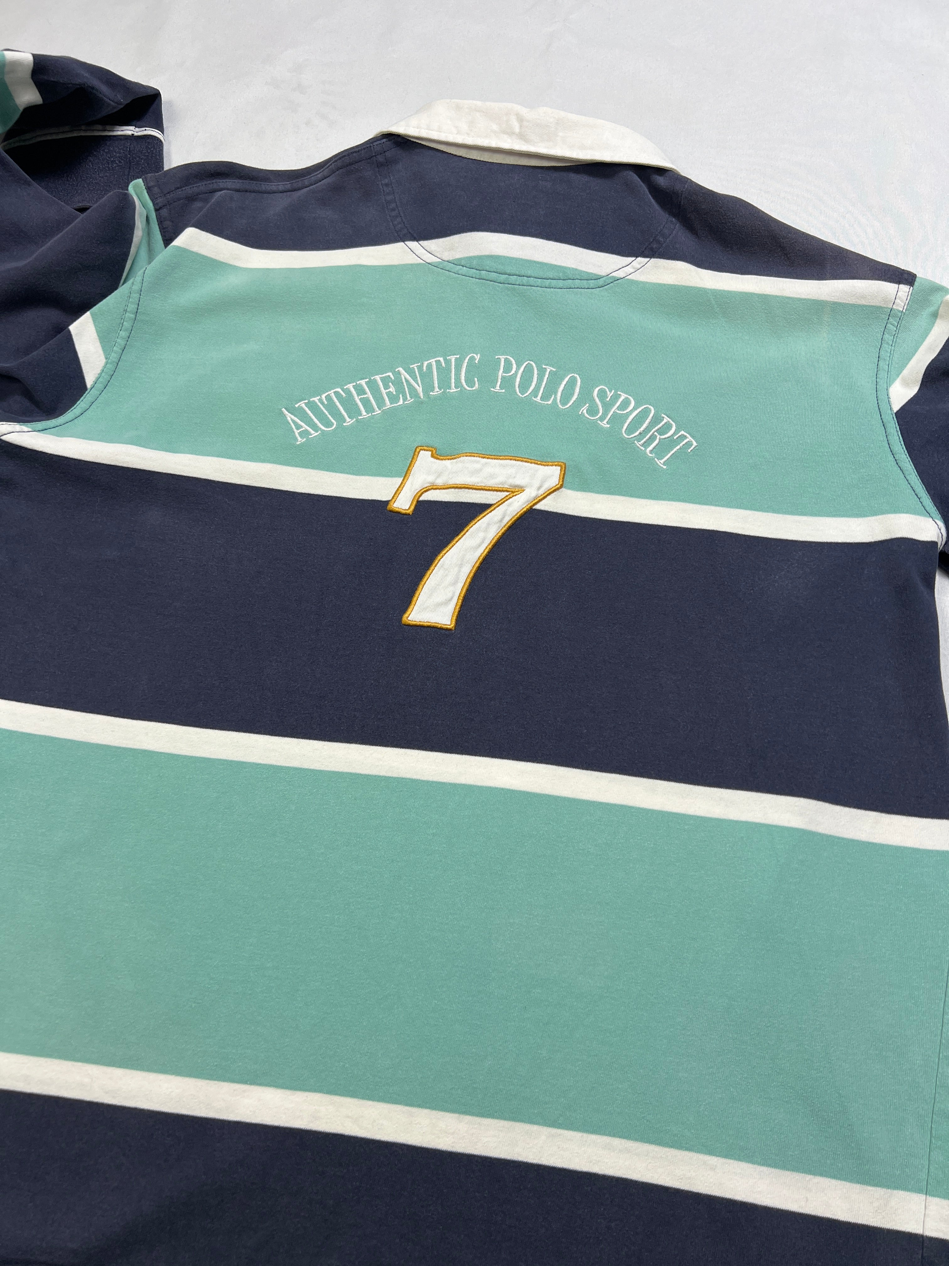 Aleatory Striped Polo Shirt