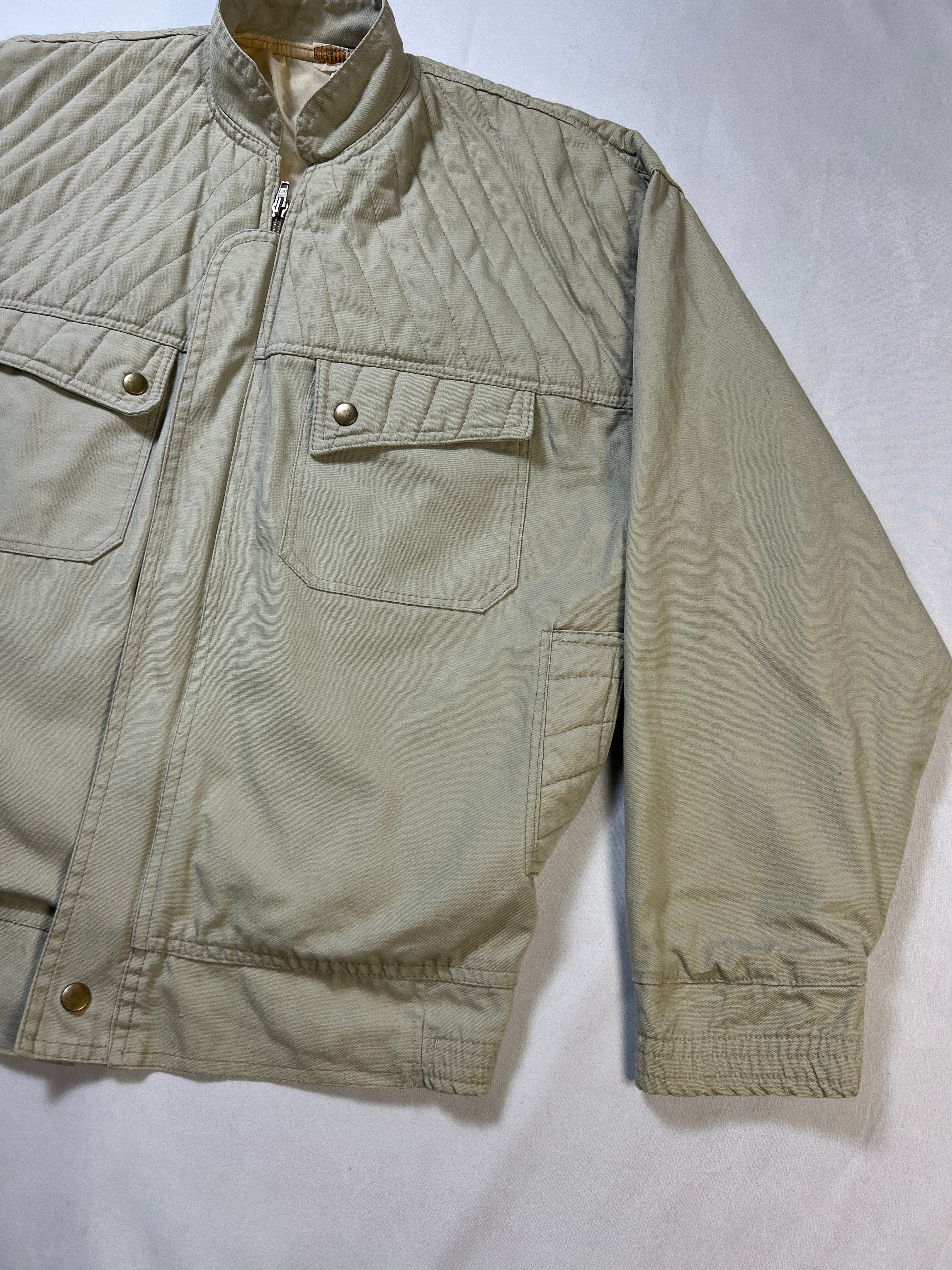 Micherry Quilted Bomber Jacket