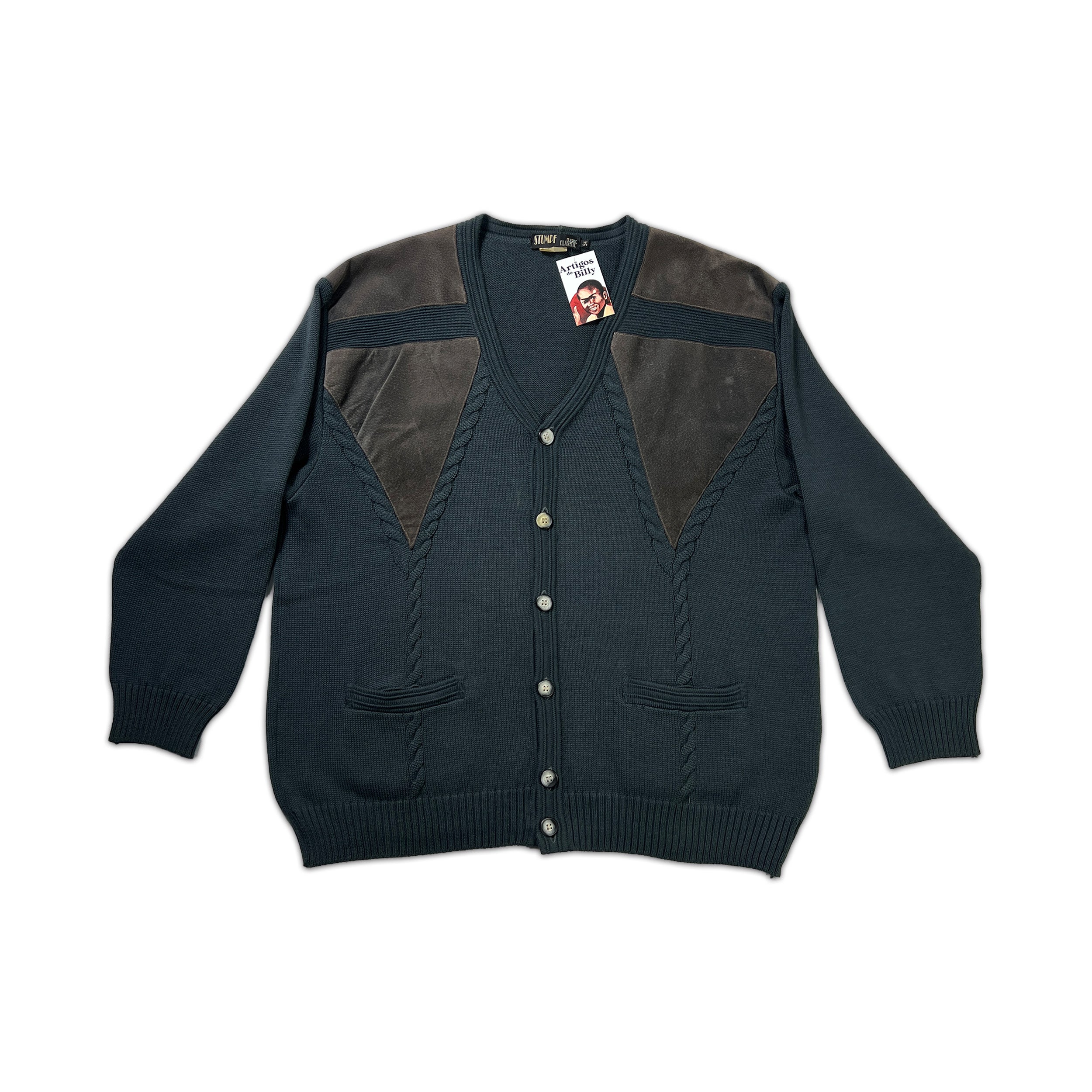 Stumpf Leather Pannel Cardigan