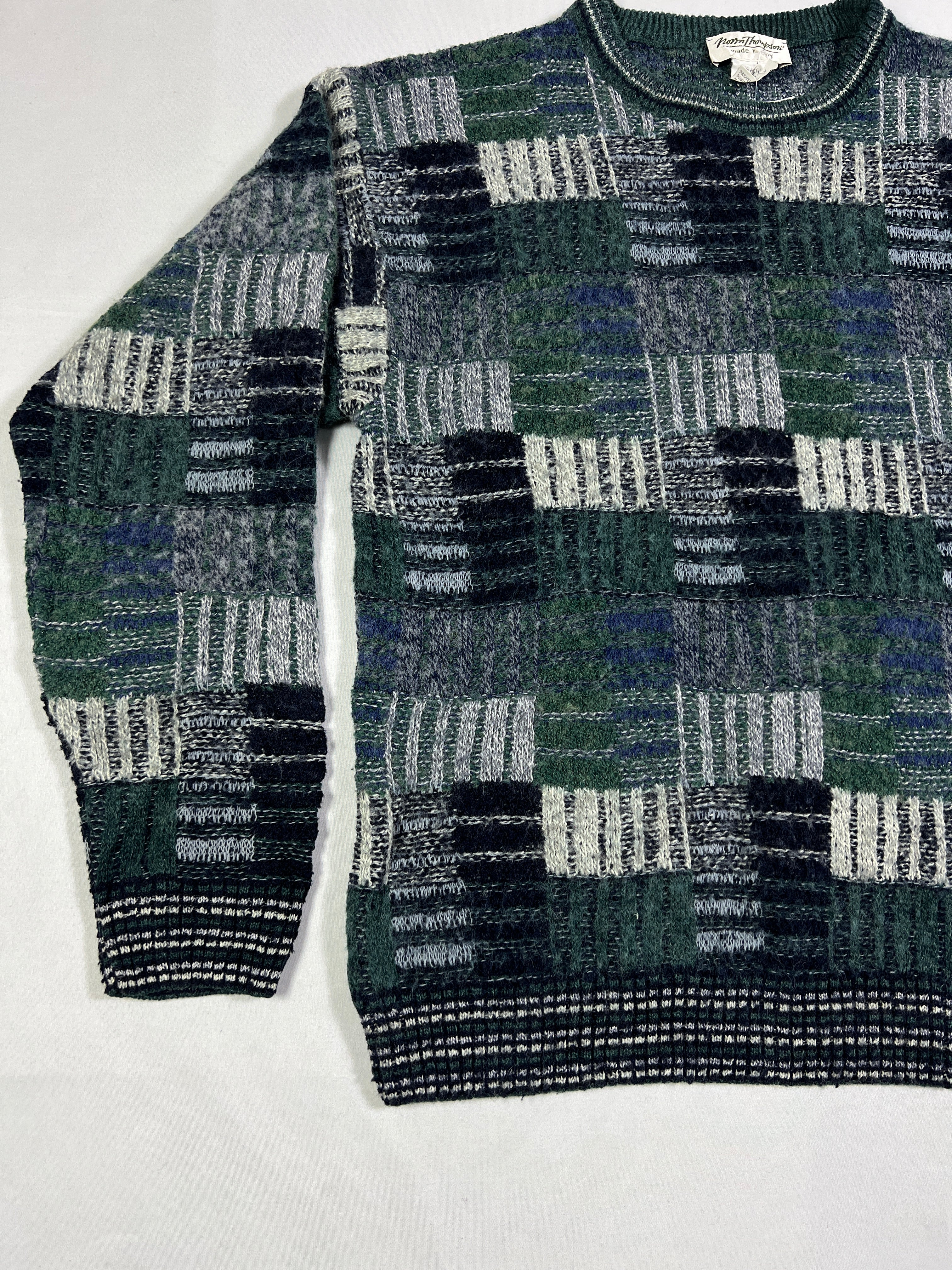 Norm Thompson Wool Patchwork Pullover