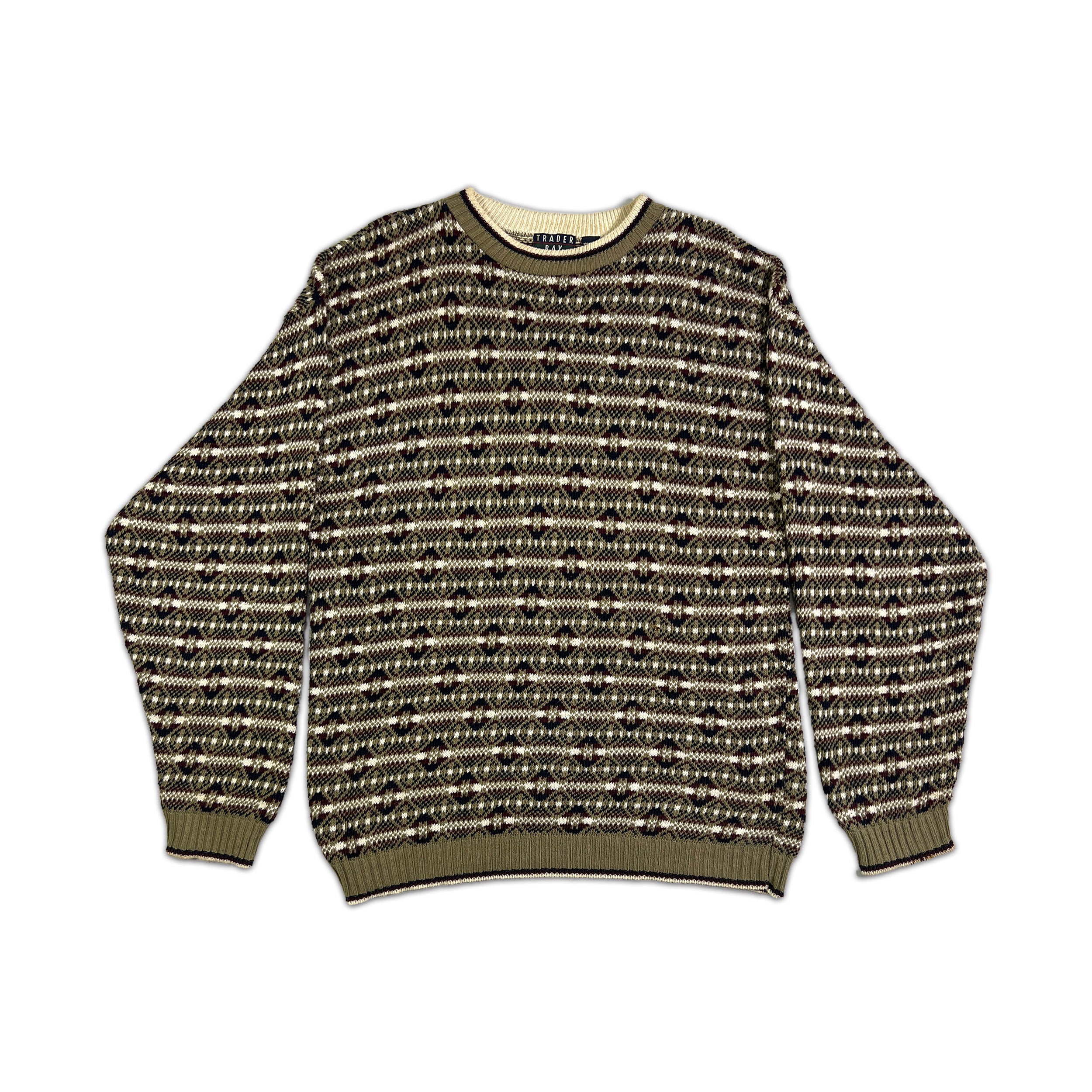 Trader Bay Geometric Pattern Cotton Pullover
