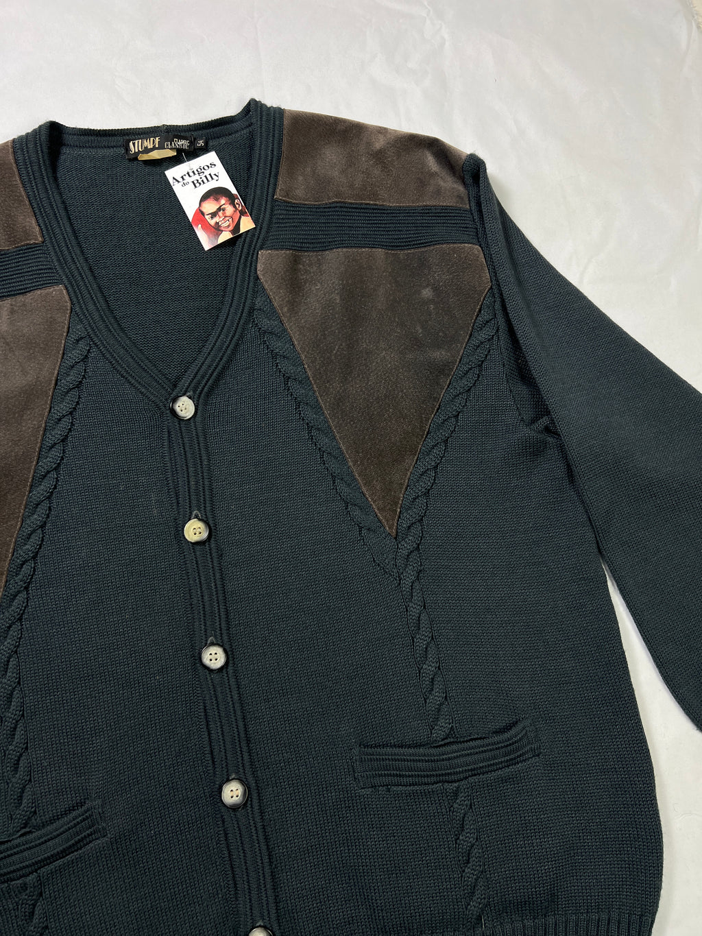 Stumpf Leather Pannel Cardigan