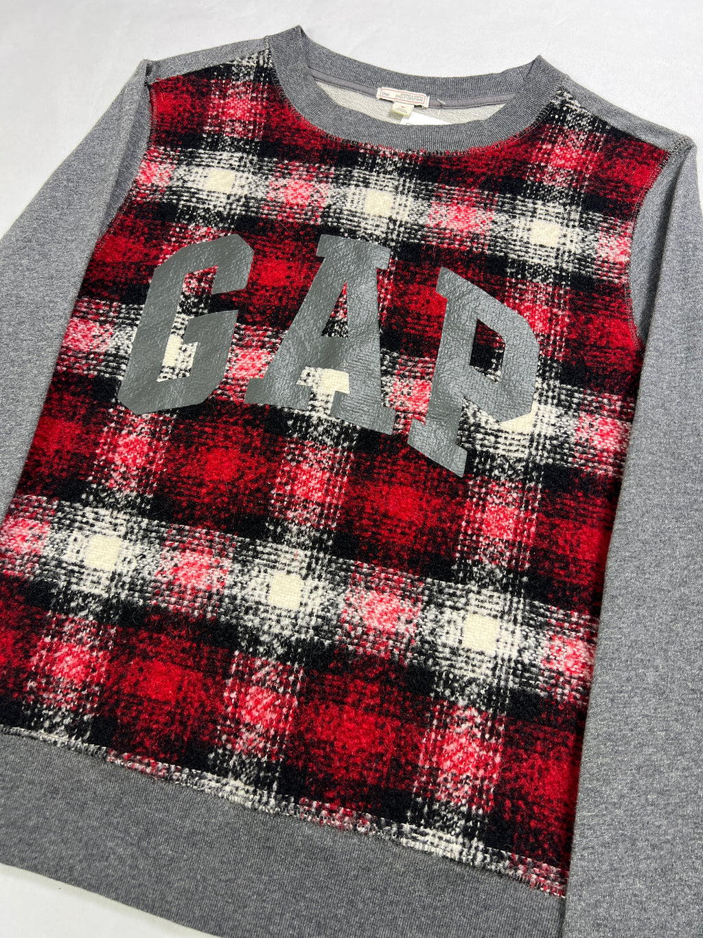 GAP Plaid Wool Crewneck