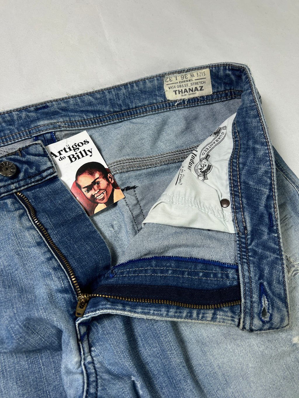 Diesel Thanaz Destroyed Skinny Jeans