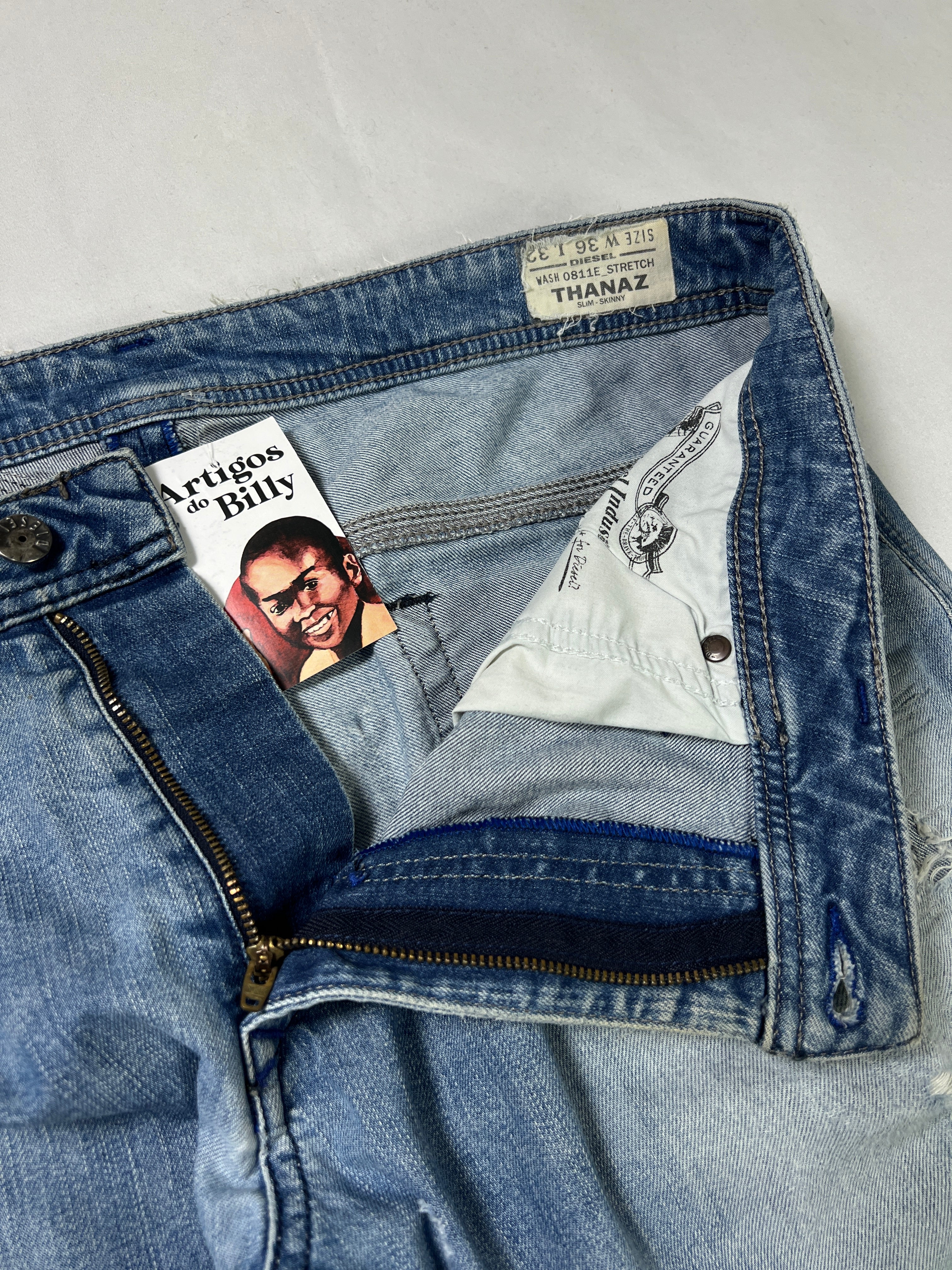 Diesel Thanaz Destroyed Skinny Jeans