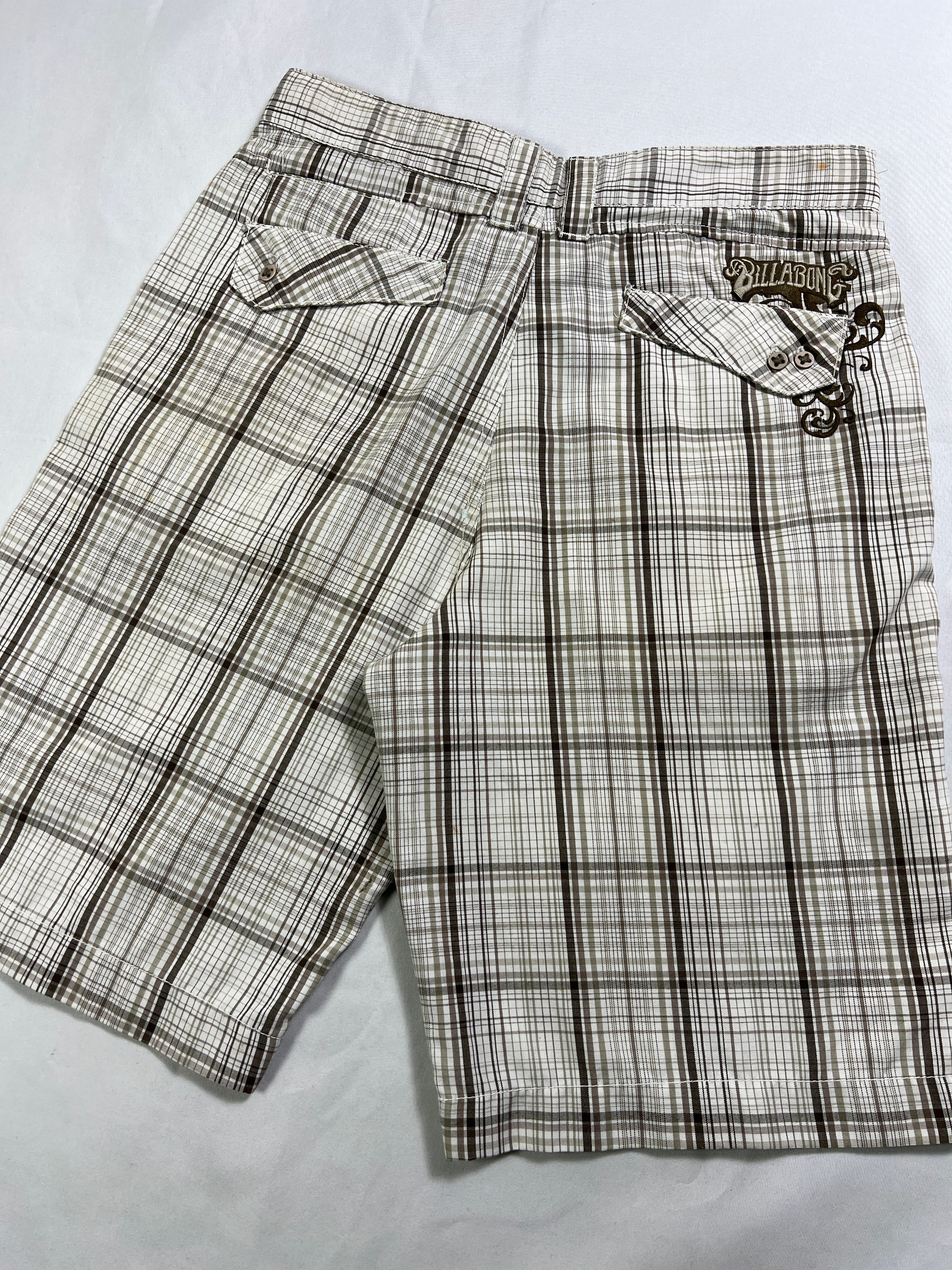 Billabong Plaid Cargo Shorts